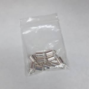 10 Ud CIERRE TUBO ANILLA 4 mm PLATA DE LEY