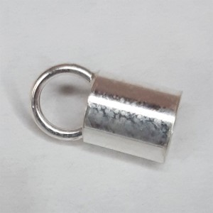 10 Ud CIERRE TUBO ANILLA 4 mm PLATA DE LEY