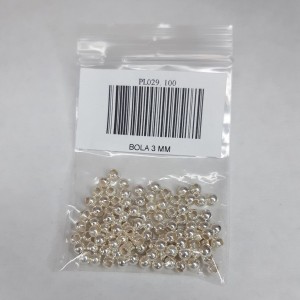 100 ud Bola plata ley 3 mm