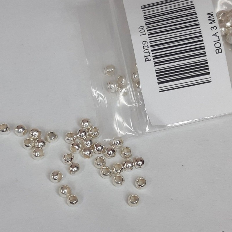 100 ud Bola plata ley 3 mm