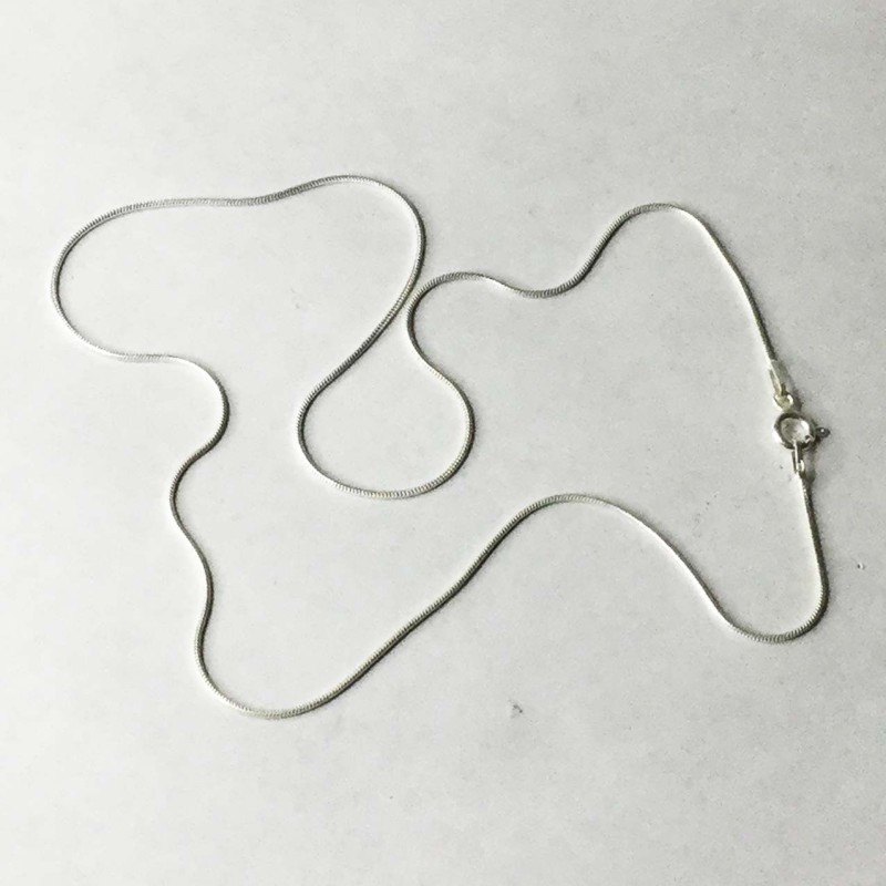 45 cm CADENA PLATA DE LEY CON CIERRE