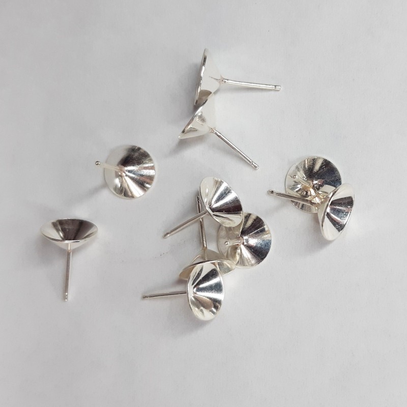 10 uds PENDIENTE PLATA DE LEY PARA PIEDRA