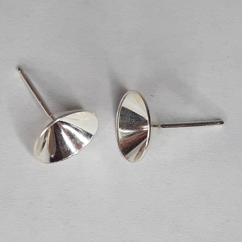 2 uds PENDIENTE PLATA DE LEY PARA PIEDRA