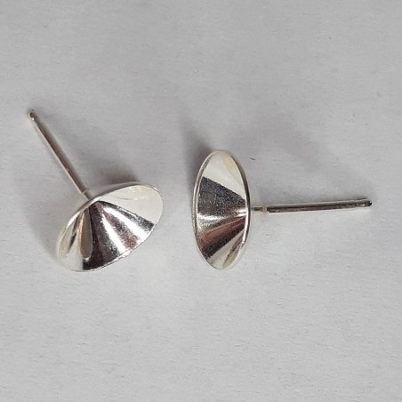 2 uds PENDIENTE PLATA DE LEY PARA PIEDRA