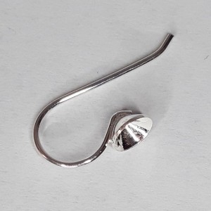 2 uds PENDIENTE PLATA DE LEY PARA PIEDRA PEQUEÑA