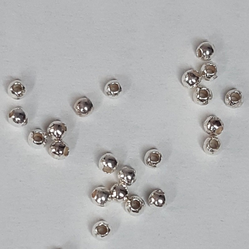 100 ud BOLA LISTA PLATA DE LEY 2 mm