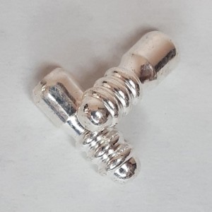 2 UDS TERMINAL TAPA NUDOS EN PLATA DE LEY