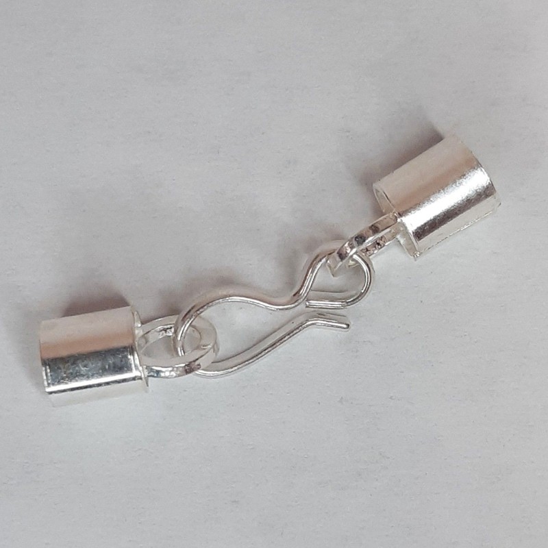 1 Ud FINAL DE TUBO 4 mm CON CIERRE PLATA DE LEY