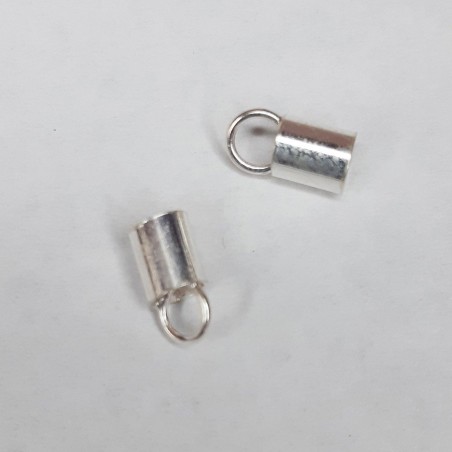 2 Ud CIERRE TUBO ANILLA 3,1 mm PLATA DE LEY