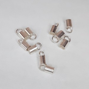 10 Ud CIERRE TUBO ANILLA 3,1 mm PLATA DE LEY