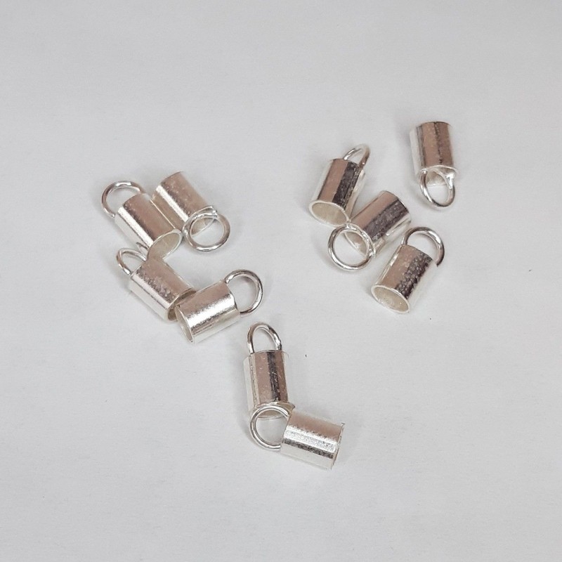 10 Ud CIERRE TUBO ANILLA 3,1 mm PLATA DE LEY