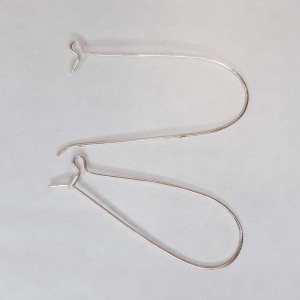 20 uds PENDIENTE GANCHO MUY LARG PLATA DE LEY