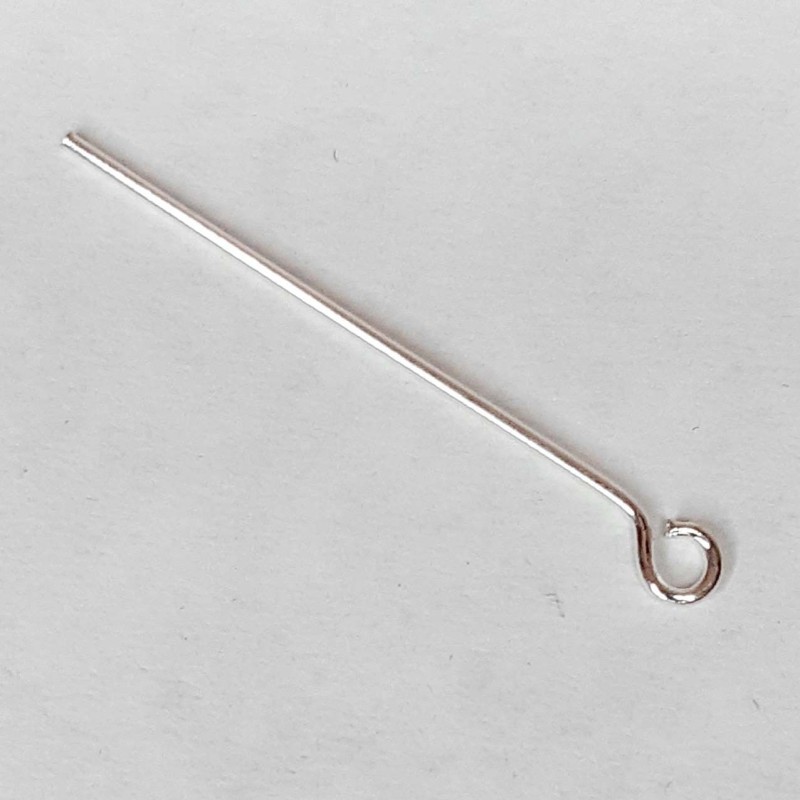 50 UDS TERMINAL 30 MM CON ASA PLATA DE LEY