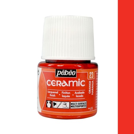 PINTURA CERAMIC PEBEO NARANJA 45 ML