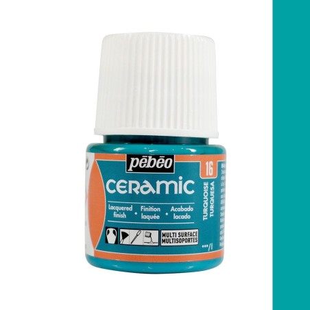 PINTURA CERAMIC PEBEO TURQUESA 45 ML