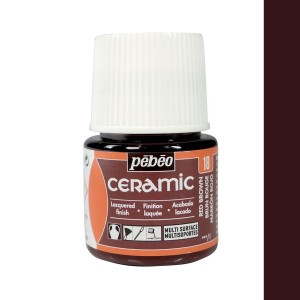 PINTURA CERAMIC PEBEO MARRÓN ROJO 45 ML