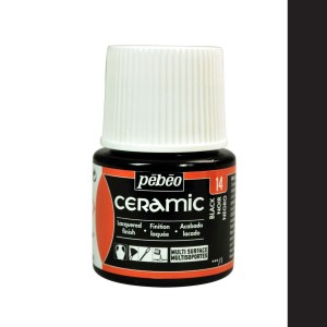 PINTURA CERAMIC PEBEO NEGRO 45 ML