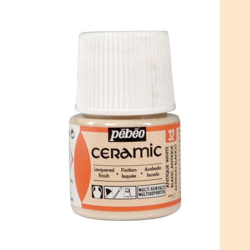 PINTURA CERAMIC PEBEO BLANCO ANTIGUO 45 ML