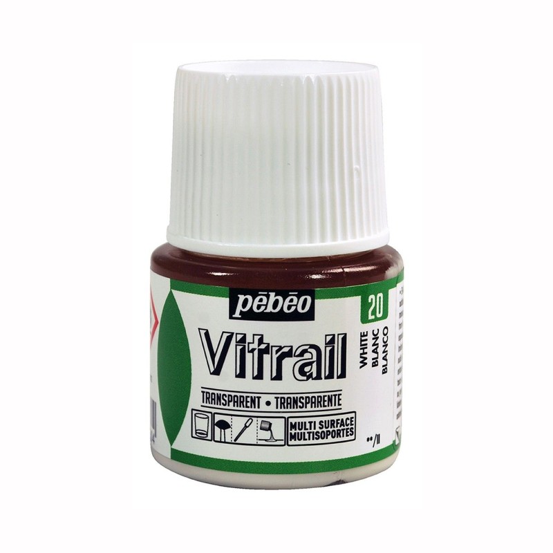 PINTURA CRISTAL VITRAIL BLANCO PEBEO 45 ML