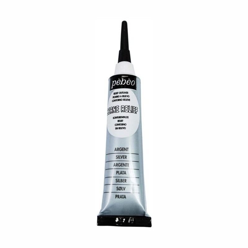CONTORNO RELIEVE PLATA PEBEO 20 ML