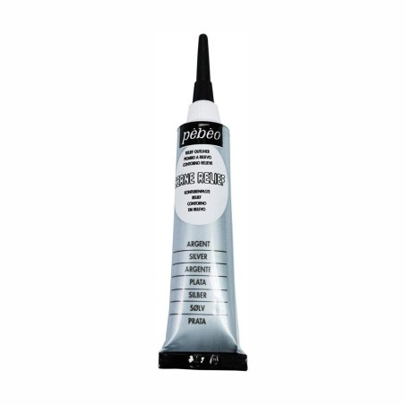 CONTORNO RELIEVE PLATA PEBEO 20 ML