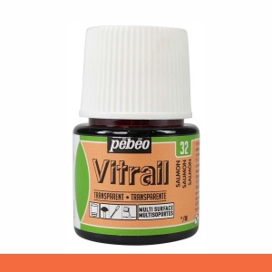 PINTURA CRISTAL VITRAIL SALMÓN PEBEO 45 ML
