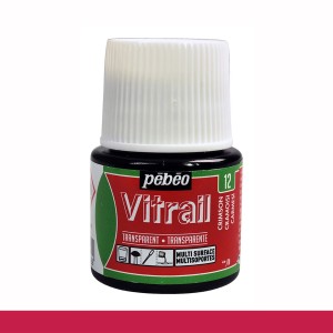 PINTURA CRISTAL VITRAIL CARMESÍ PEBEO 45 ML