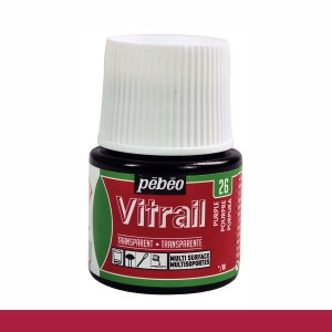 PINTURA CRISTAL VITRAIL CARMESÍ PEBEO 45 ML