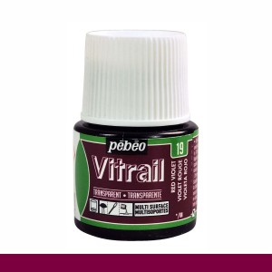 PINTURA CRISTAL VITRAIL VIOLETA ROJO PEBEO 45 ML