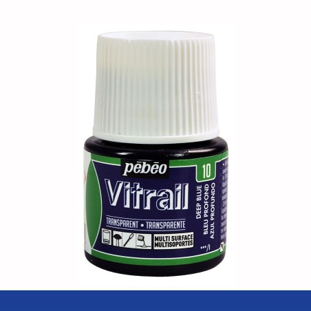 PINTURA CRISTAL VITRAIL AZUL PROFUNDO PEBEO 45 ML
