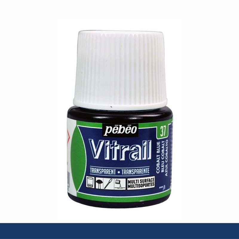 PINTURA CRISTAL VITRAIL AZUL COBALTO PEBEO 45 ML