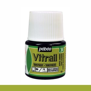 PINTURA CRISTAL VITRAIL VERDE MANZANA PEBEO 45 ML