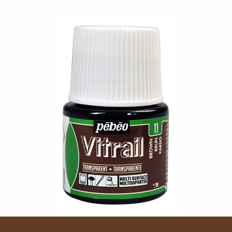 PINTURA CRISTAL VITRAIL PARDO PEBEO 45 ML