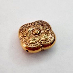 CUENTA FLOR DORADA (10 UNIDADES)