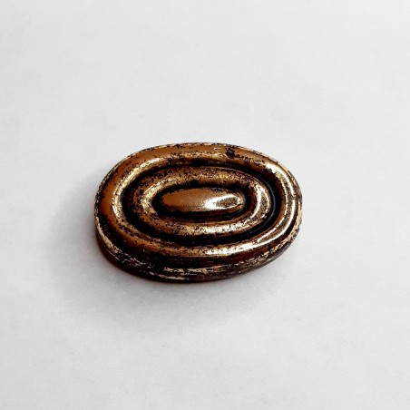 CUENTA OVALO RALLADO (10 UNIDADES)