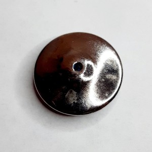 CUENTA REDONDA LISA PLATEADA (10 UNIDADES)