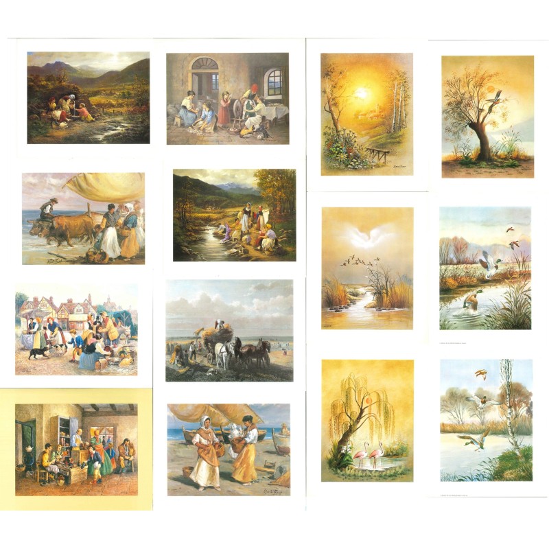 17 LAMINAS ESCENAS TRADICIONALES DEL CAMPO