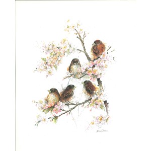 10 LAMINAS FLORES PÁJAROS Y MARIPOSAS