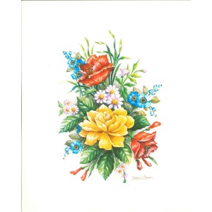 10 LAMINAS FLORES PÁJAROS Y MARIPOSAS