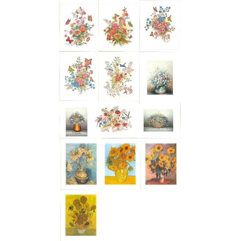 13 LAMINAS MOTIVOS RAMOS DE FLORES