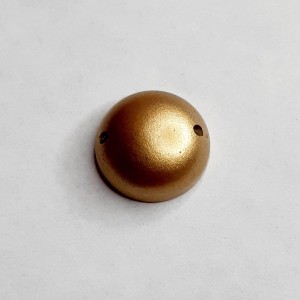 CUENTA SEMICÍRCULO COLOR ORO VIEJO (10 UNIDADES)