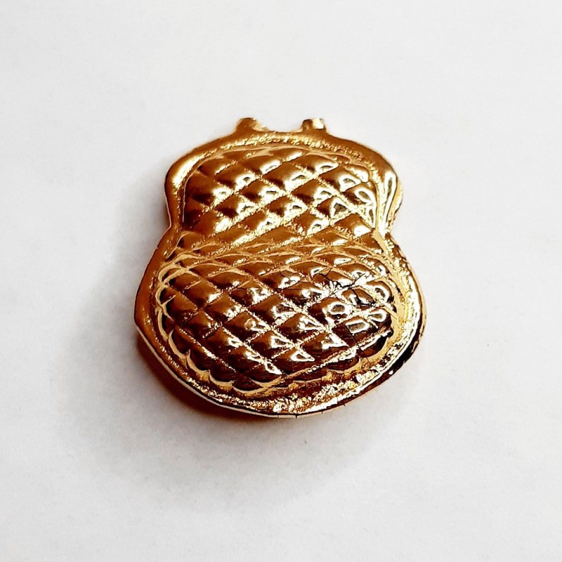 CUENTA FORMA BOLSO DORADO (10 UNIDADES)