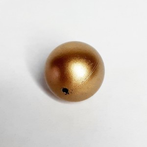 CUENTA BOLA COLOR ORO VIEJO 1,5 CM (10 UNIDADES)