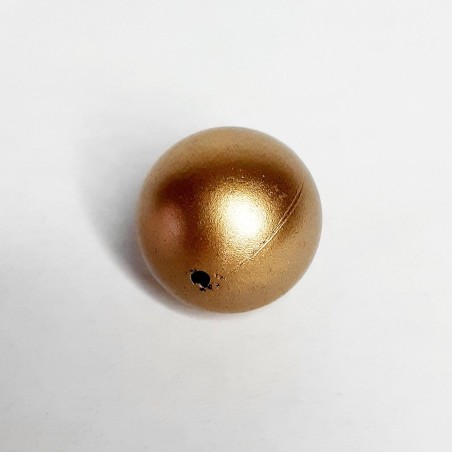 CUENTA BOLA COLOR ORO VIEJO 1,5 CM (10 UNIDADES)