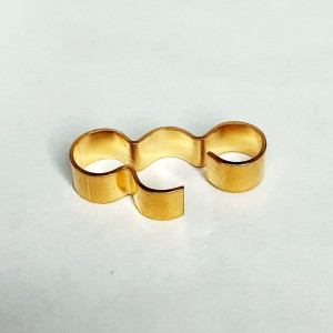 ABRAZADERA DORADA PARA 3 CORDONES(10 UNIDADES)