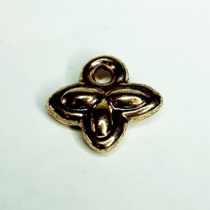 COLGANTE TREBOL ORO VIEJO (10 UNIDADES)