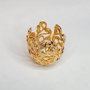 CUENTA FINAL TAPANUDOS DORADA 2 CM (10 UNIDADES)