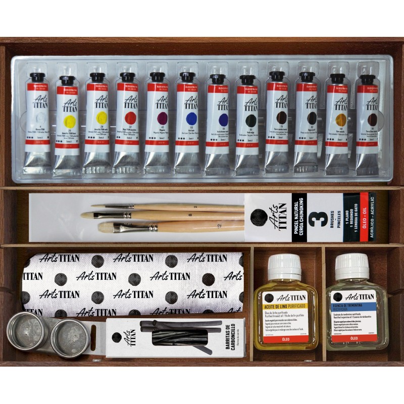 CAJA DE OLEOS TITAN 12 TUBOS 20 ML