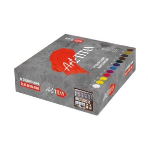 CAJA DE OLEOS TITAN 12 TUBOS 20 ML