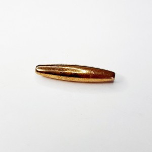 CUENTA TUBO ALARGADO DORADO VIEJO (10 UNIDADES)